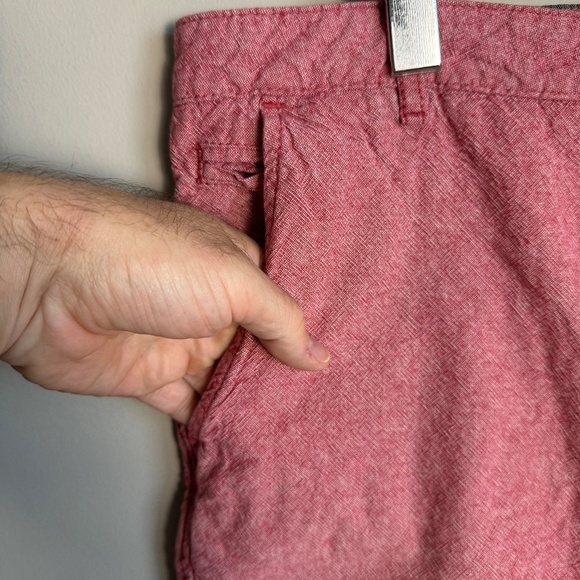 KOLBY‎ Men's Red Chino Casual Walking Shorts 100% Cotton Size 33 Vacation Resort - Picture 2 of 13